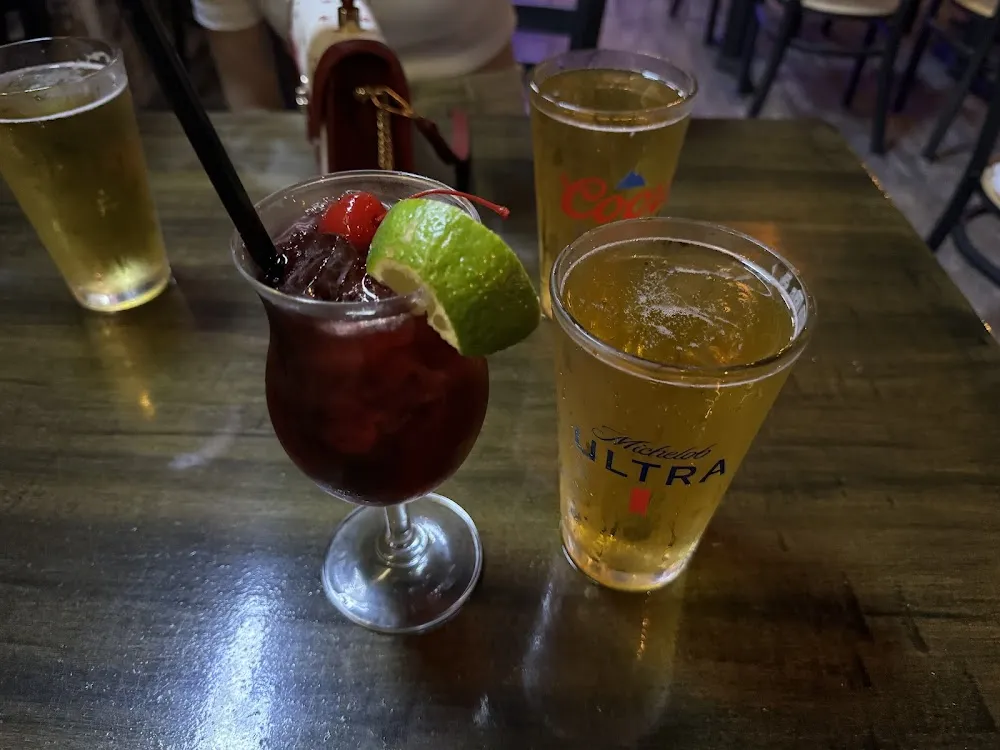 Draft Beer and Red Sangria
